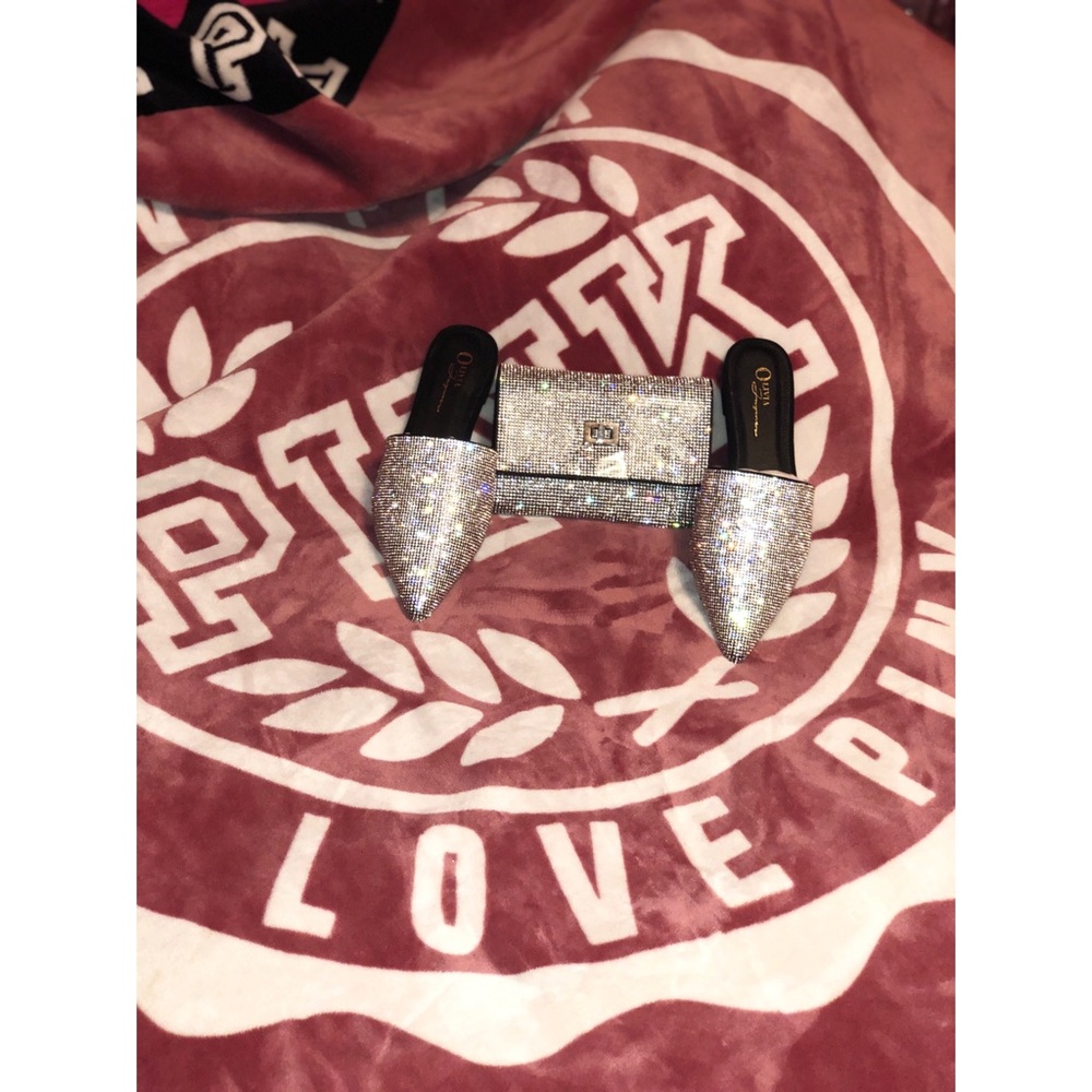Diamante Mule Sandal and Belt Bag